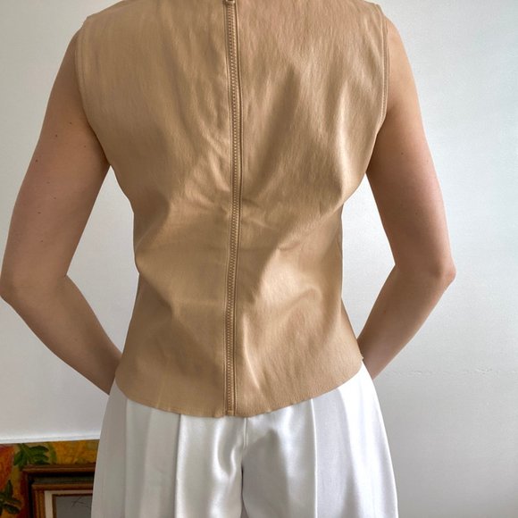 Vintage Blush Leather Redone Vest - Picture 7 of 9